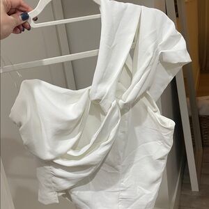 DO+BE White Satin Top